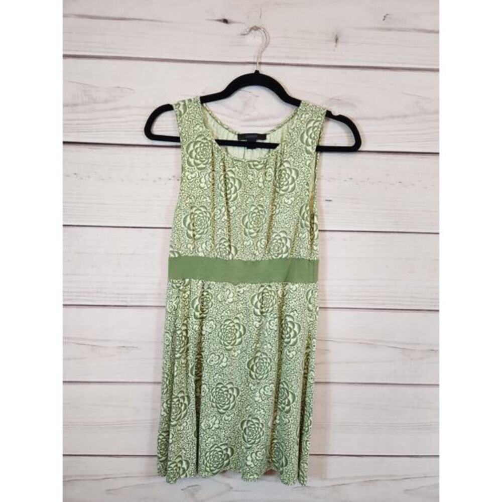 Express Women's Green Floral Sleeveless Mini Dress Vintage Y2K Size S